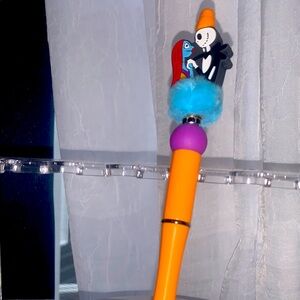 Hand Crafted- Jack &Sally Beaded Pen